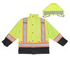 Radians Hi-Vis Wthrprf Parka /ZipOut Rev Bmb Jkt-Grn-3X SJ610B-3ZGS-3X